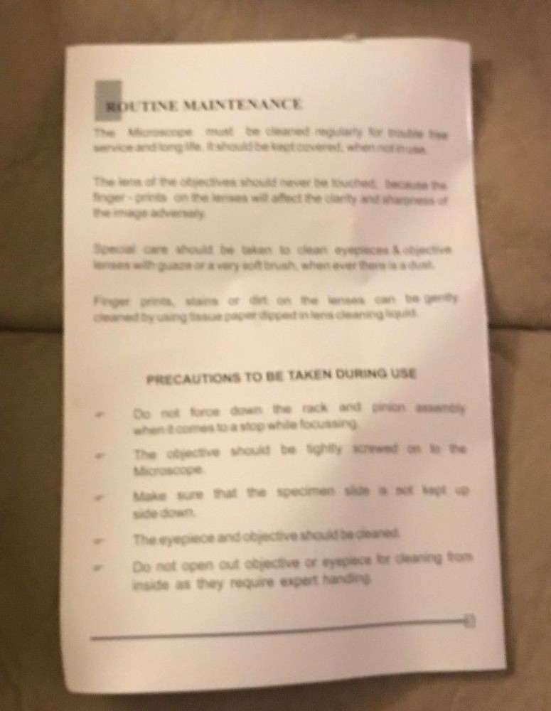 Student School Microscope 12" Tall White In Great Condition!