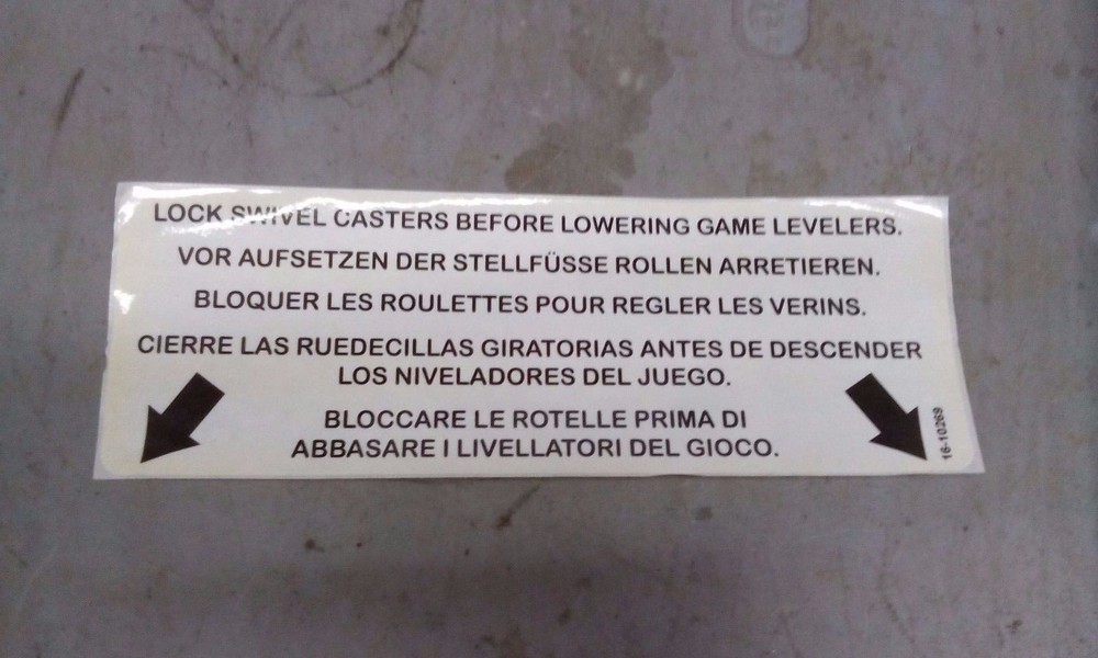 hydro thunder arcade sticker part