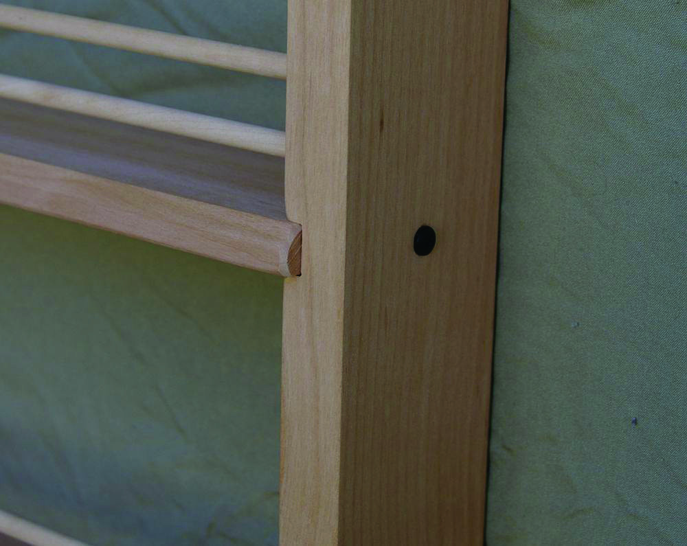 Unfinished Alder 4-shelf Spice Rack