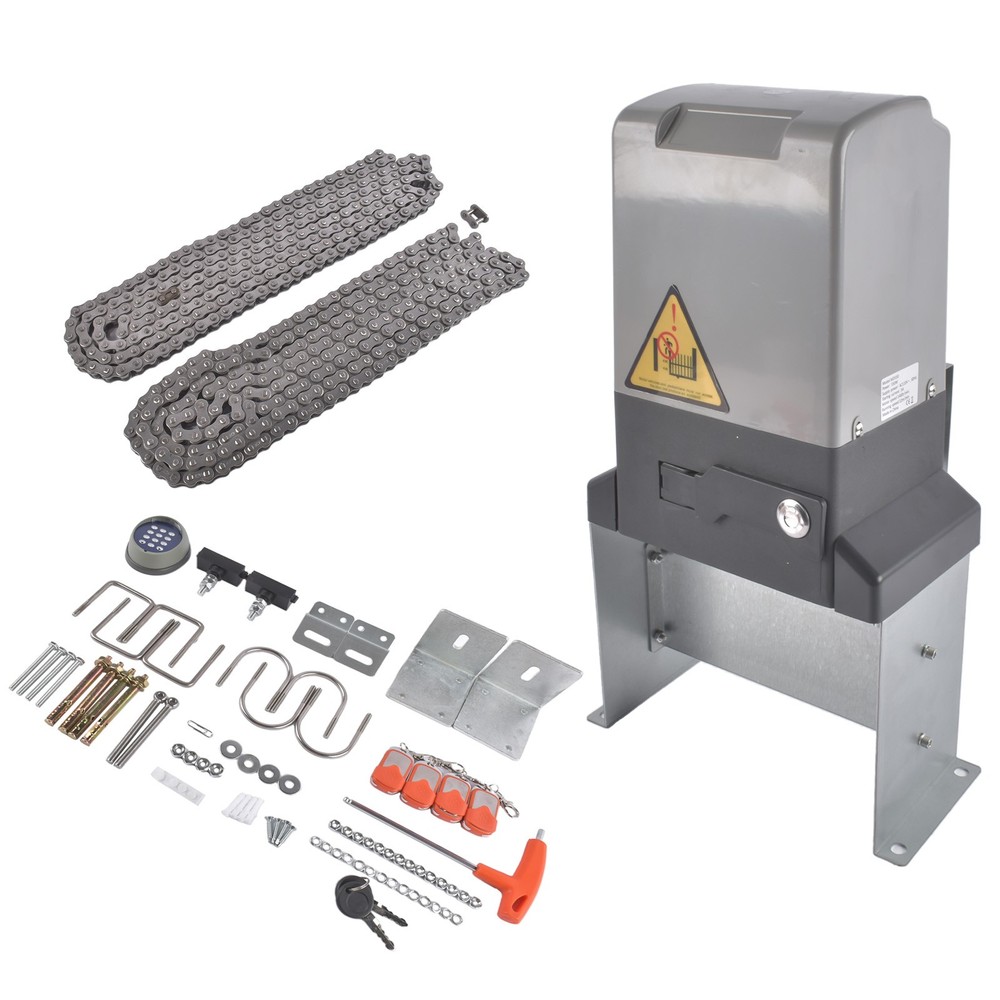 3300lbs 550W Automatic Sliding Gate Opener APP Control with 4 Remote Controls