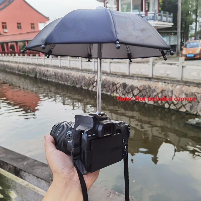 1Pc Black Camera Umbrella Sunshade Rainy Holder Replacement Accessories