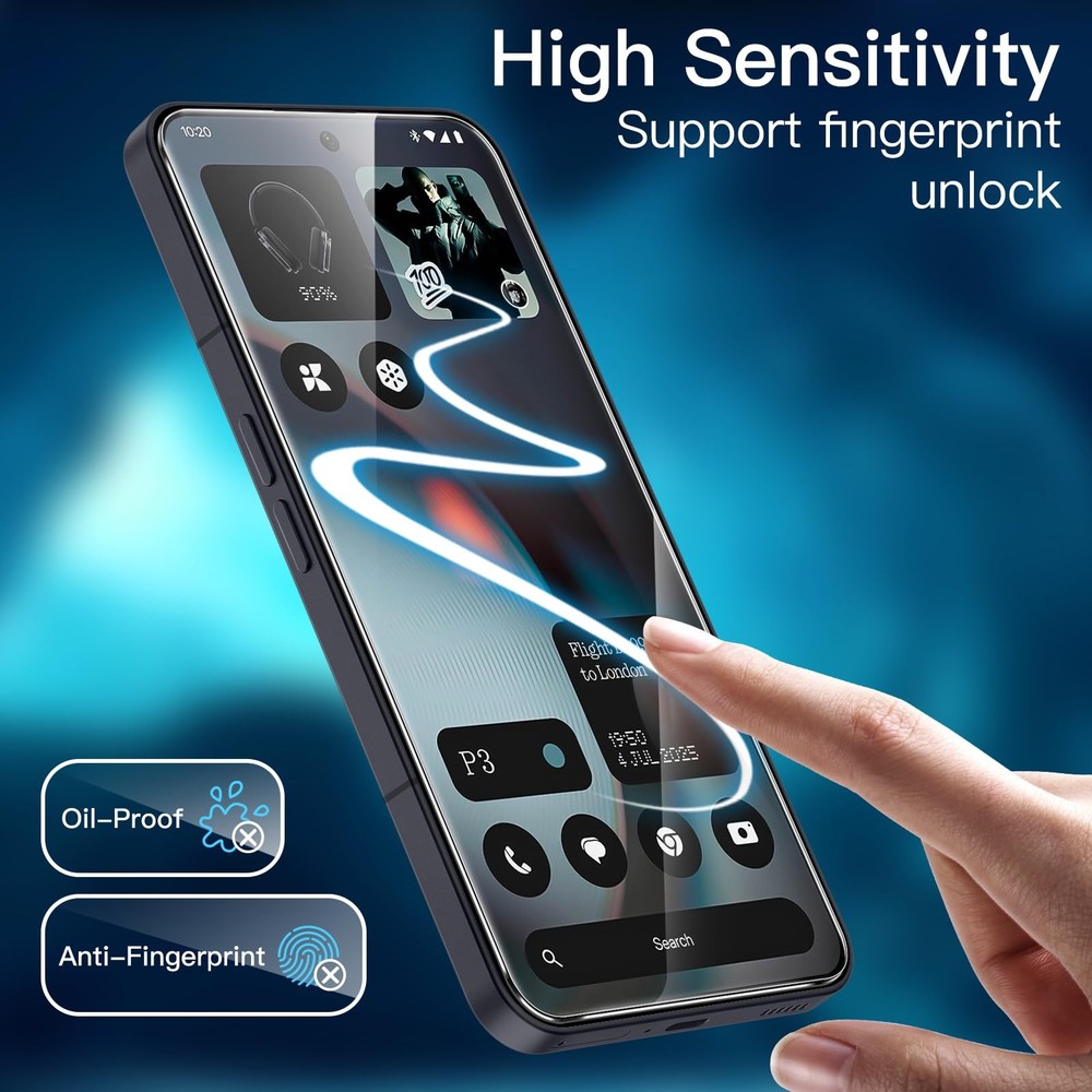 JETech Screen Protector for Nothing Phone 3 with Easy Installation Tool, 3-Pack