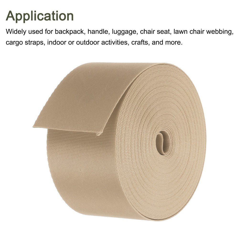 Flat Nylon Webbing Strap 2 Inch 10 Yards Light Purple for Backpack