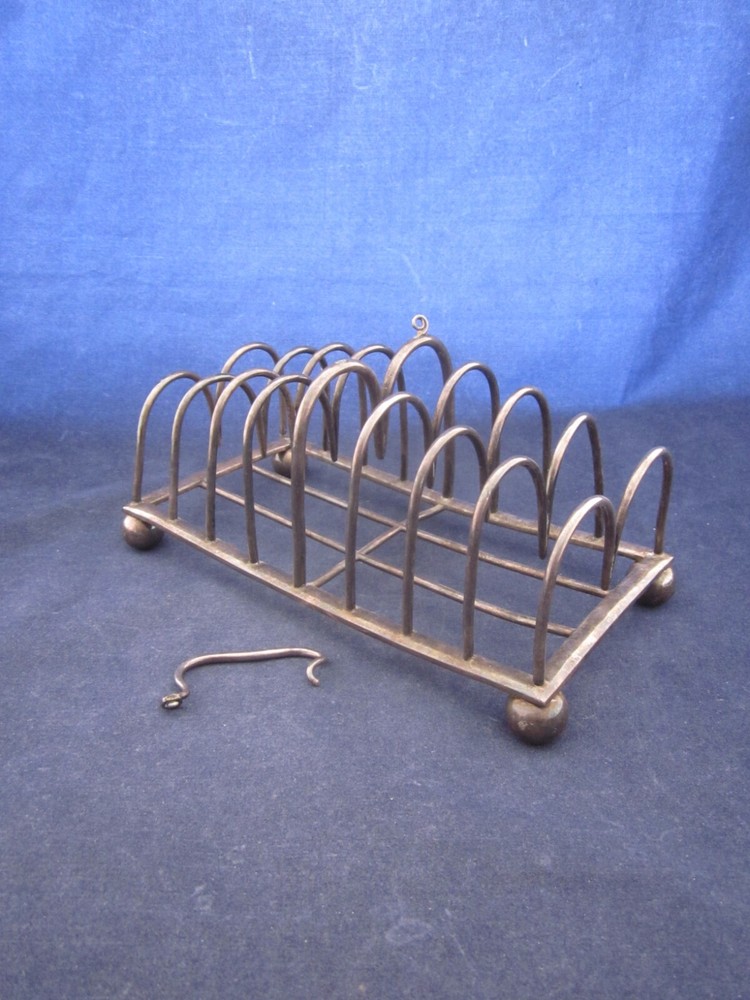 Christofle Silverplate 8 Slice Toast Caddy 947088 BROKEN WELD & HANDLE