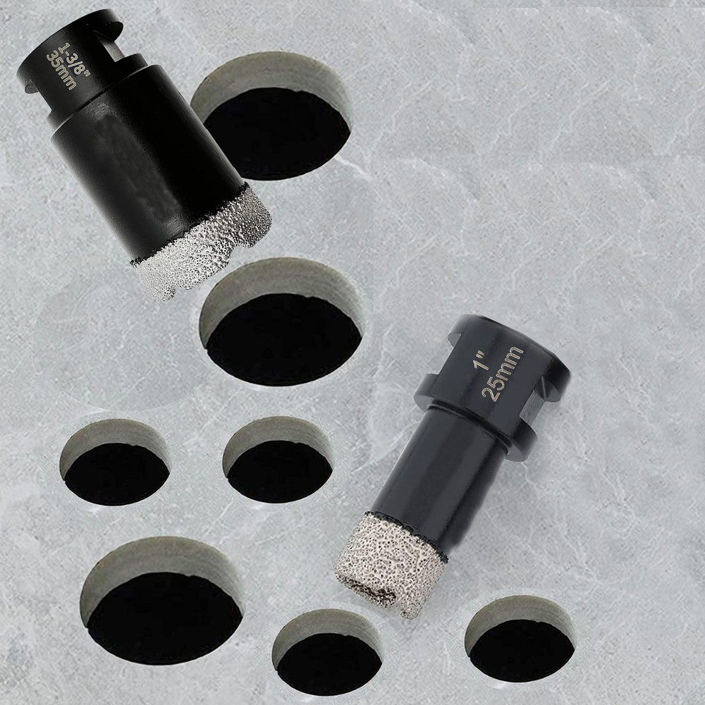 Diamond Core Drilling Bits Set Tile Hole Saw Kit For Ceramic Porcelain Marble &