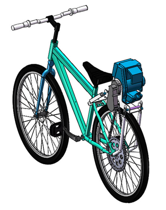 4 stroke 49cc 142F OHV Motorised Push Bike Engine Kit With Mounting Bracket