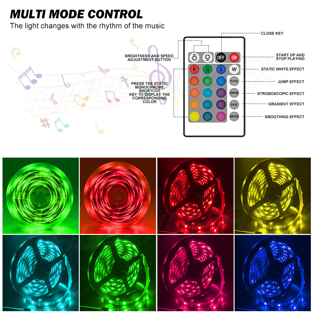 16.4ft LED Strip Lights Remote Control Bedroom for pool table Use