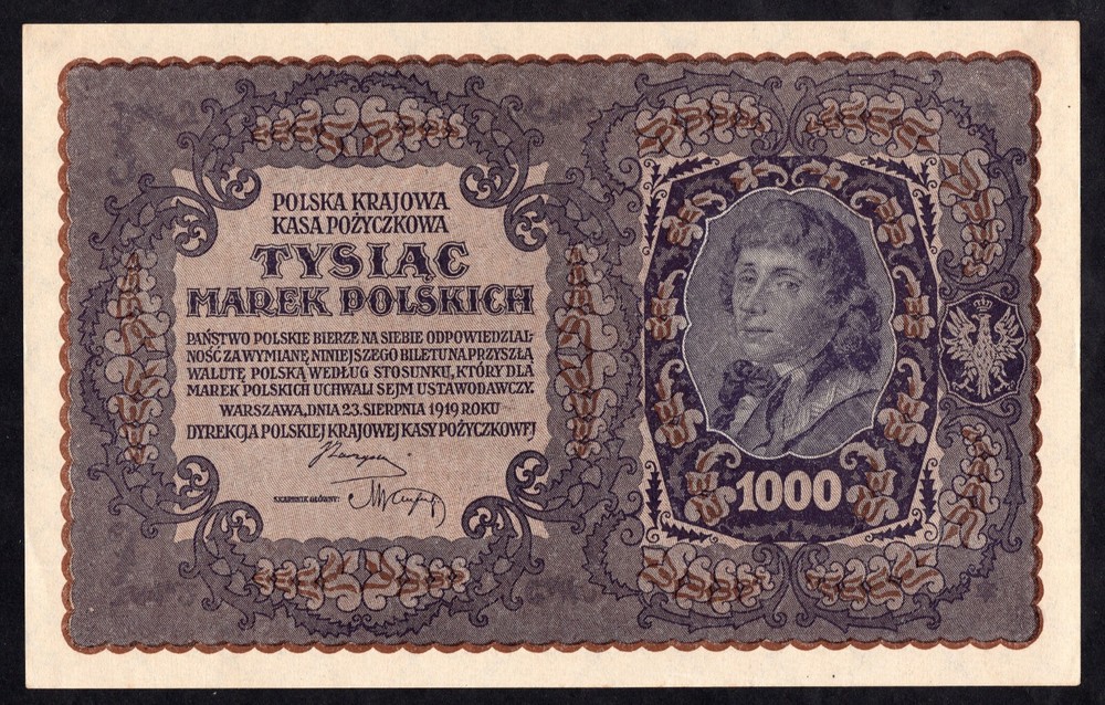 Poland Set 2 Banknotes 1000, 5000 Marek 1919-1920 * EF-Unc *