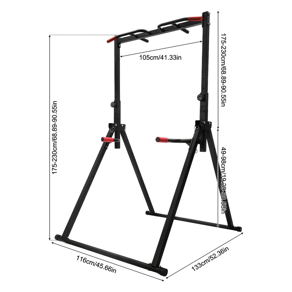 Adjustable Horizontal Bar Pull Up Dip Station Bar for Home Gym Strength Train