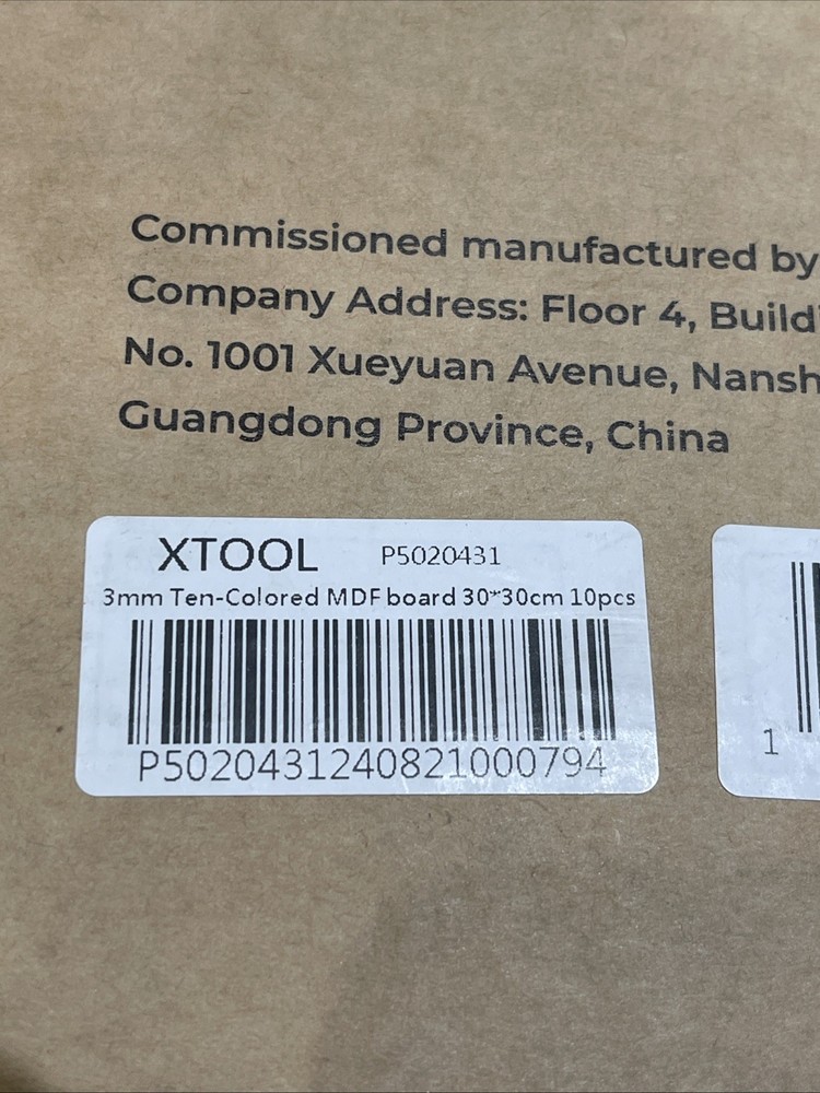 XTOOL SELECTED 3mm Ten Colored MDF Board 30cm X 30cm - 10 Pieces
