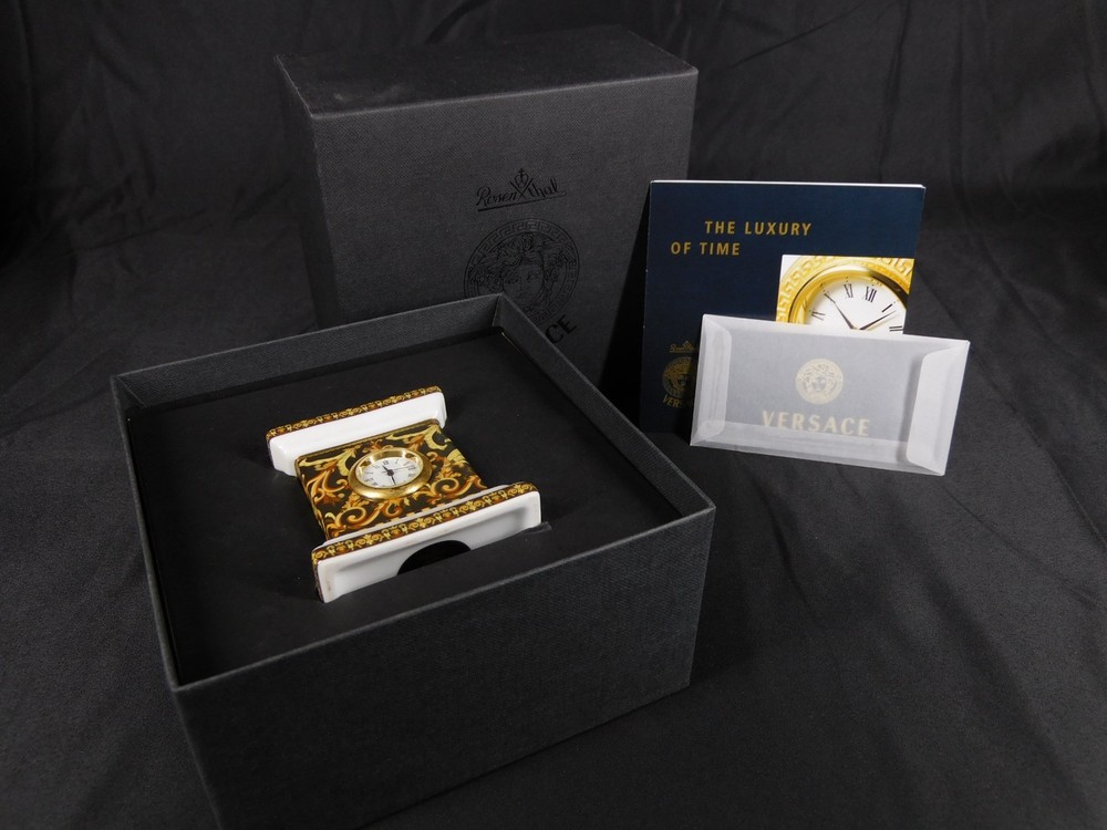 Rosenthal Versace Barocco Miniature Desk Clock