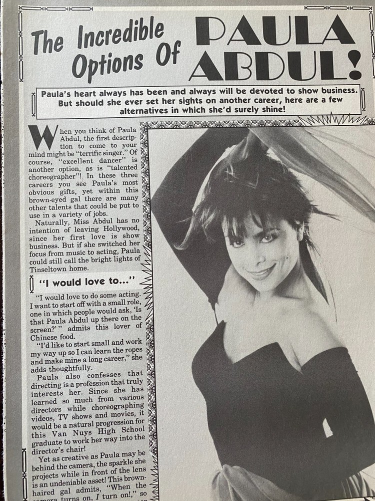Paula Abdul, Full Page Vintage Clipping