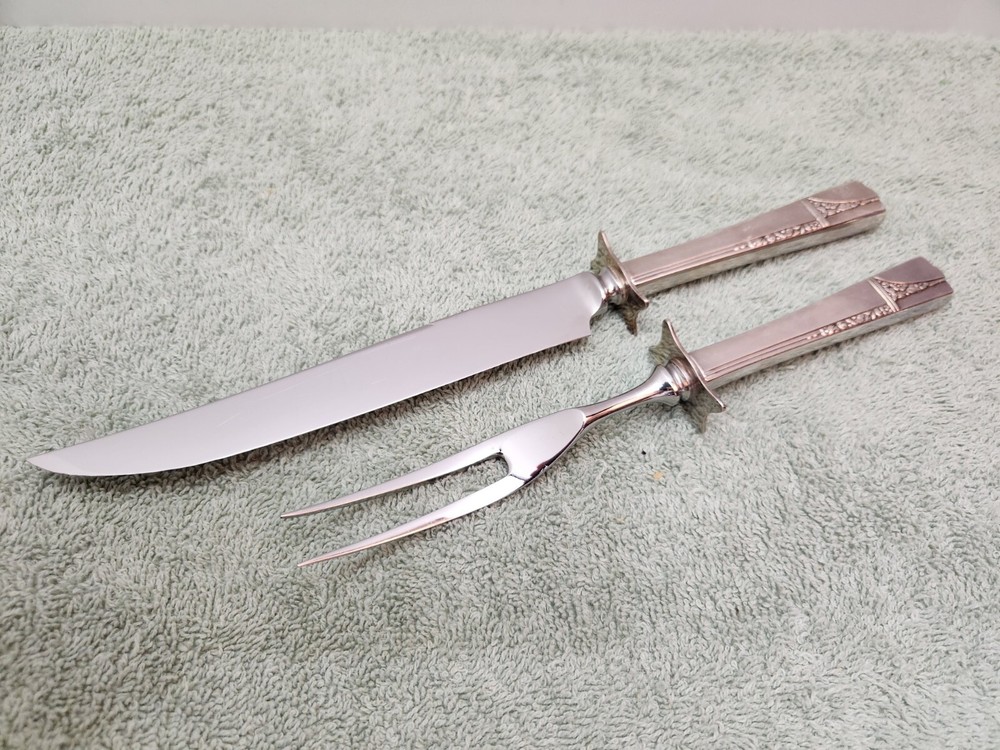 Nobility Plate Caprice Carving Knife & Fork Silverplate Flatware