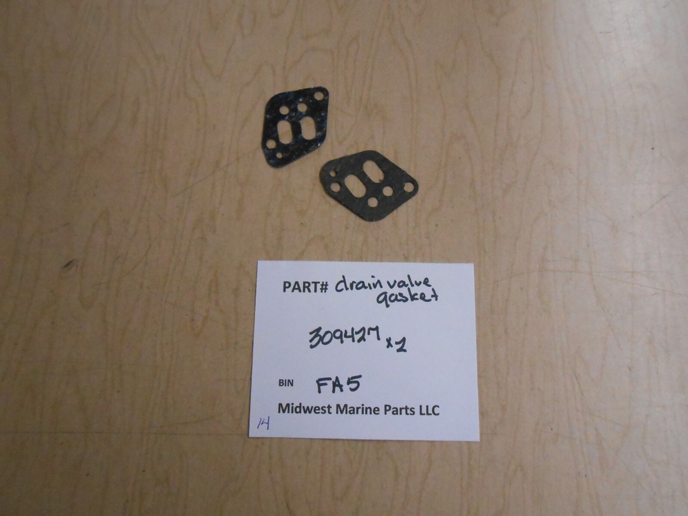309427 OMC Johnson Evinrude drain valve gaskets (2) NOS FA5
