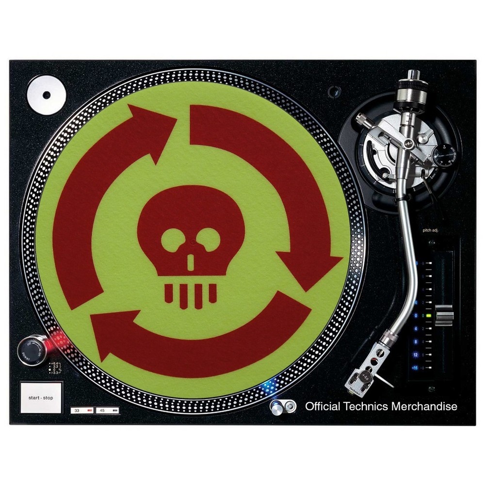 Slipmat Killer Skull Design Yellow Red 1 Piece