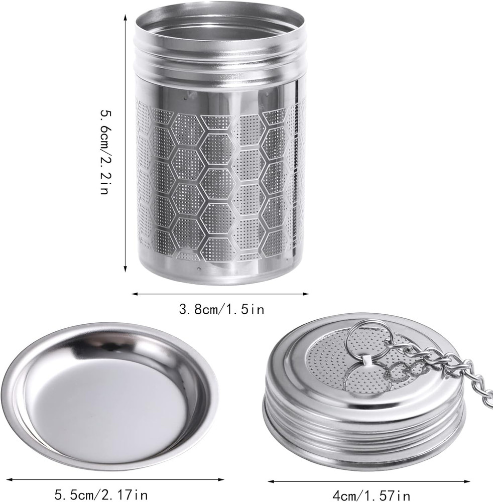 2 Pack Tea Infuser for Loose Tea, Extra Fine Mesh Tea Strainers with Drip Trays,