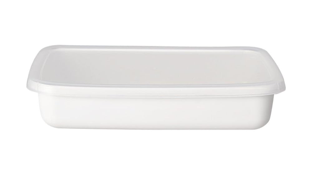 Nodahoro Wras White Series Storage Container Rectangular Shallow Type S Seal Lid