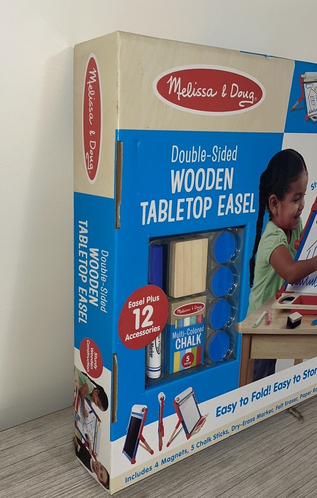 MELISSA & DOUG DOUBLE-SIDED WOODEN TABLETOP EASEL