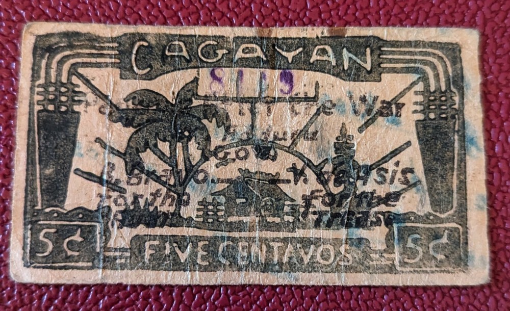 1940s Philippines CAGAYAN 5 Centavos - WWII Emergency Note