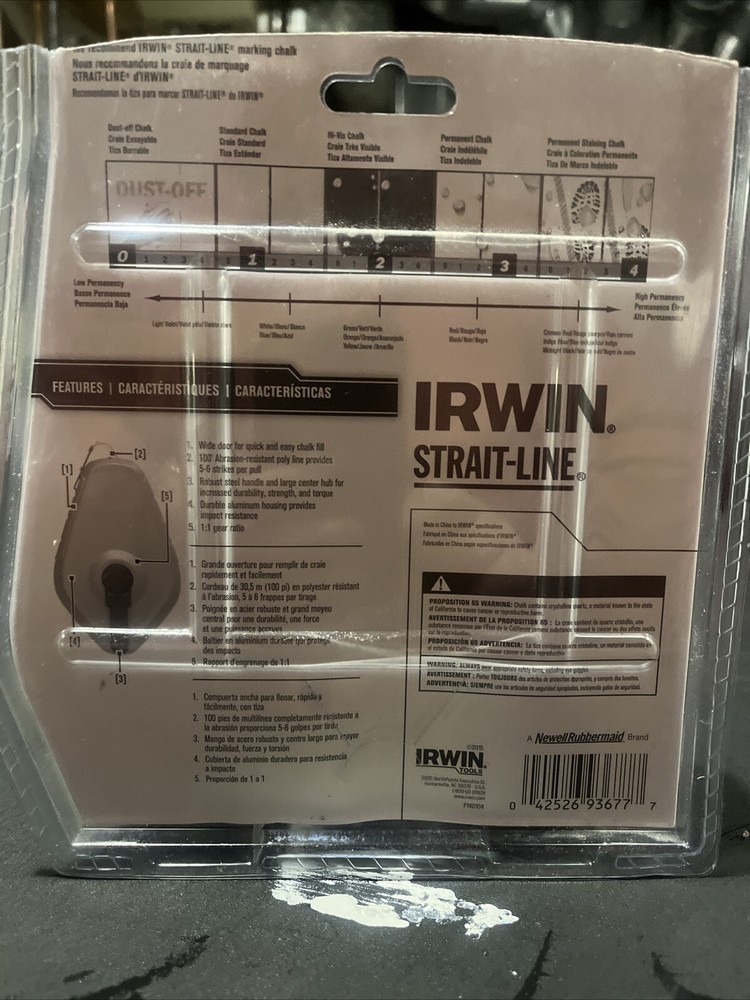 IRWIN Chalk Reel with Blue Chalk Included