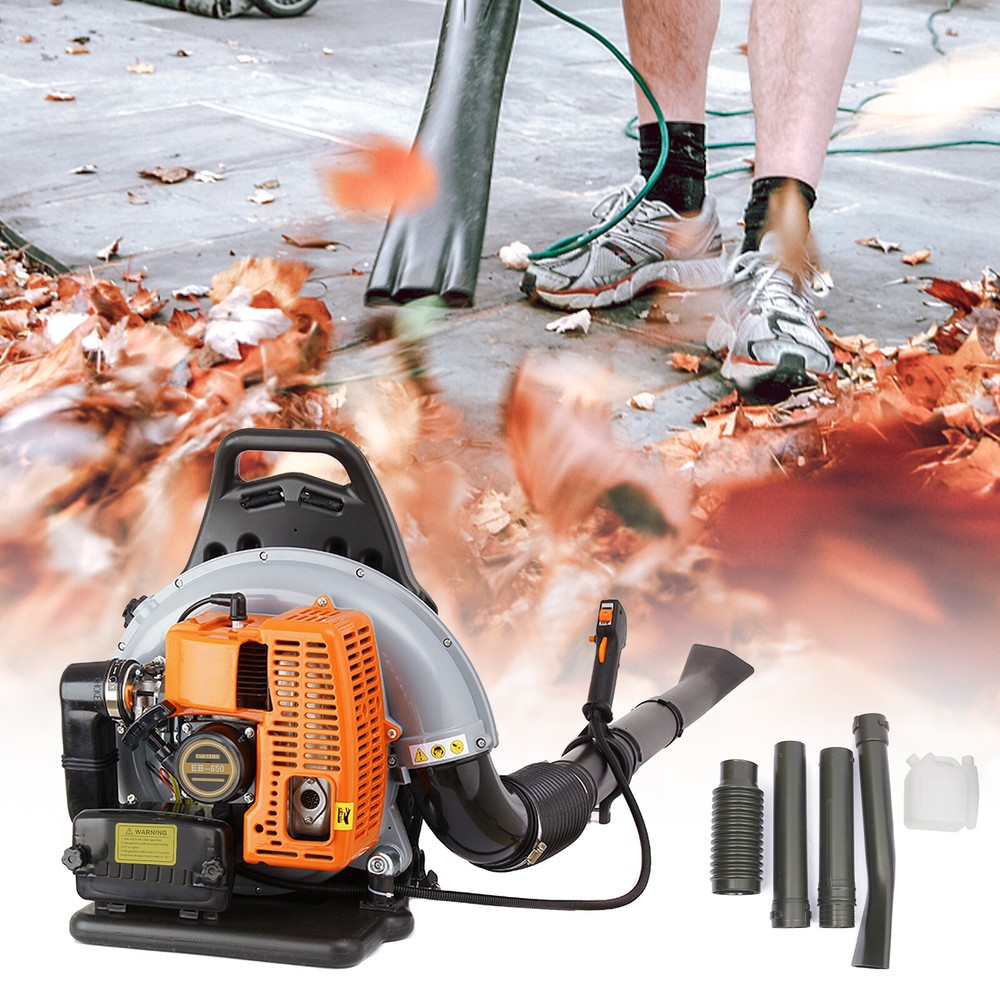 Upgraded 63CC 2-Stroke Backpack Leaf Blower, 4.3HP, 850CFM Powerful Performance