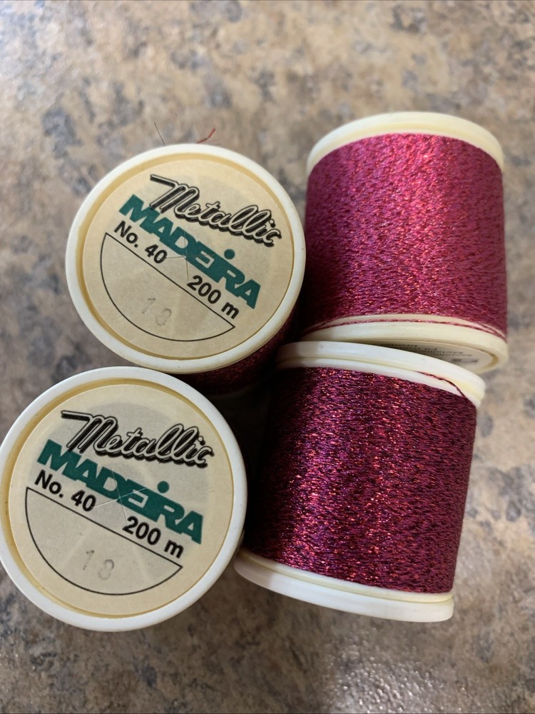 4 Spools MADEIRA Metallic Polyester Embroidery Thread 200M, # 18