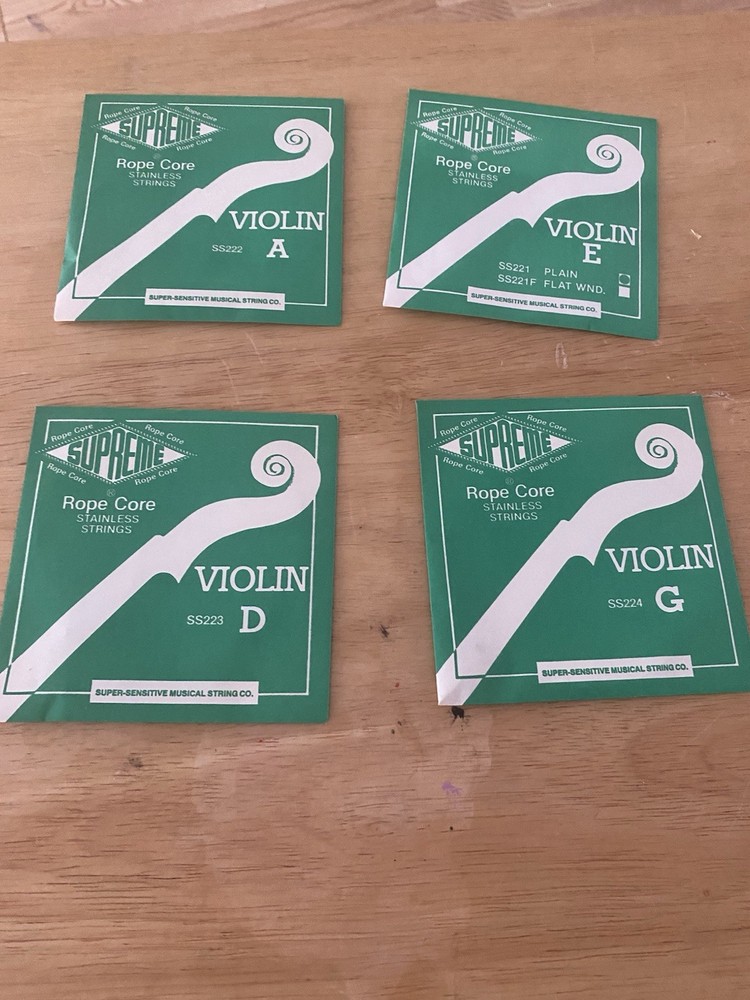 Rope Core Supreme Violin String One Set SS220 Plane E