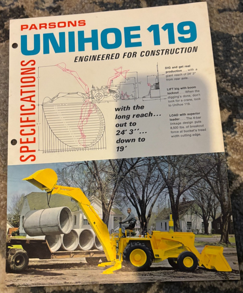 Parsons 119 Backhoe Loader Brochure AMIL25