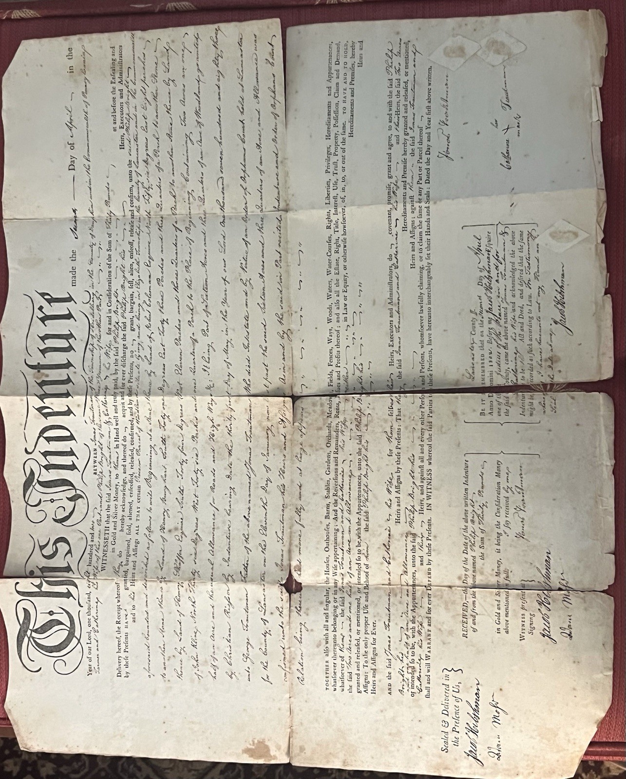 Orig. 1802 Property Deed, Elizabeth Township, Lancaster County, Pennsylvania PA