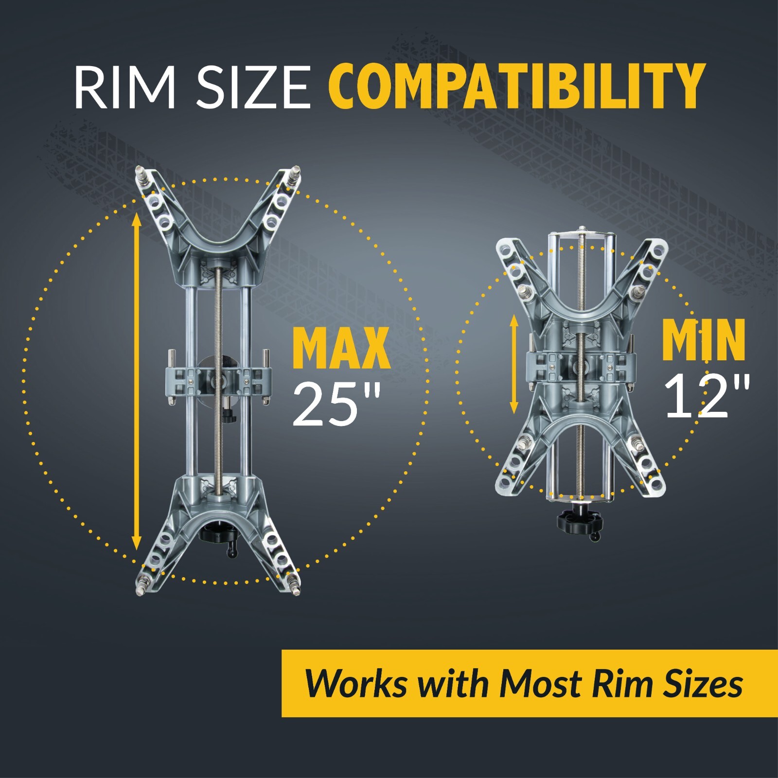 3D DSP Wheel Alignment Rack Tool - Wheel Clamp with Adapter for Magnetic Gauges
