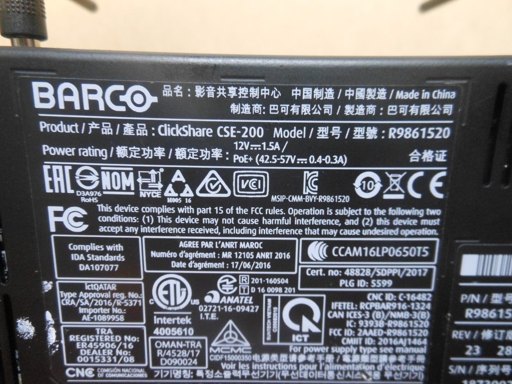 BARCO CLICK SHARE CSE-200