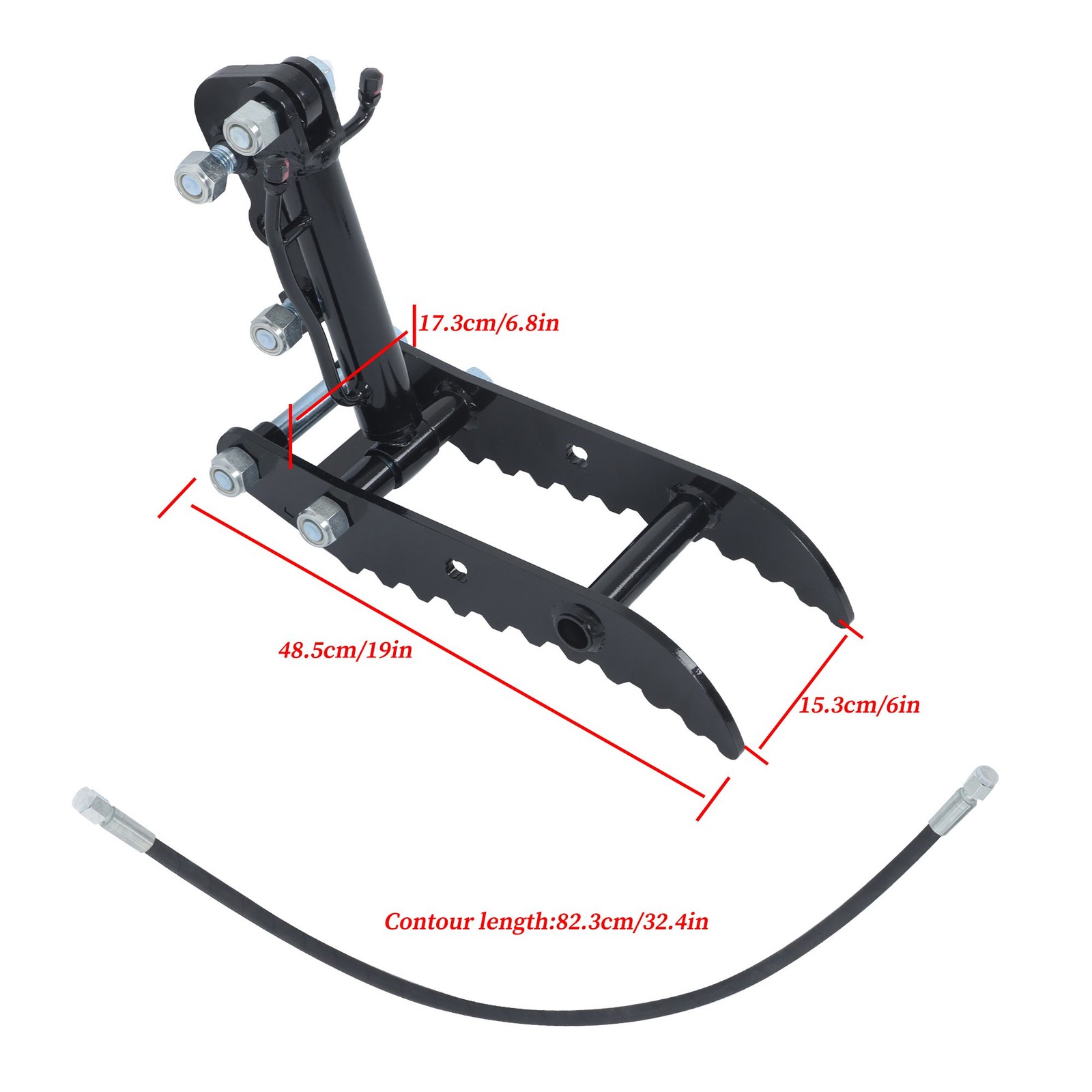 Hydraulic Thumb Clip Clamp Fits For Mini Excavators Small Digger Attachment Kit