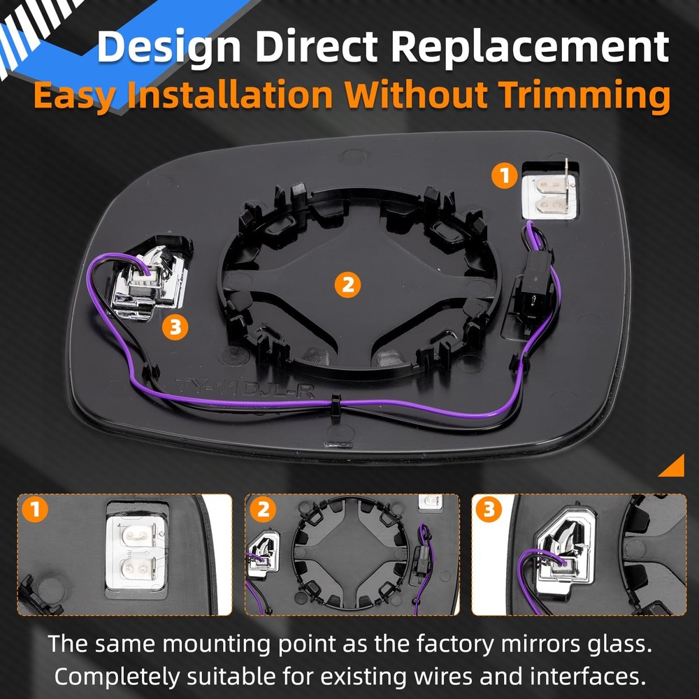 Passenger Side Mirror Replacement for Town Country 2008 Passenger Side (Right)