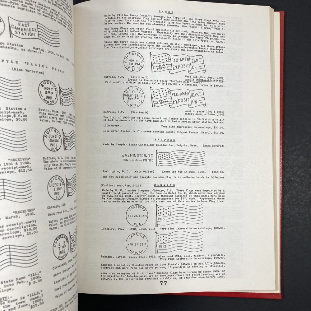 Standard Flag Cancel Encyclopedia, Author Signed Frederick Langford 1976 3rd Ed.