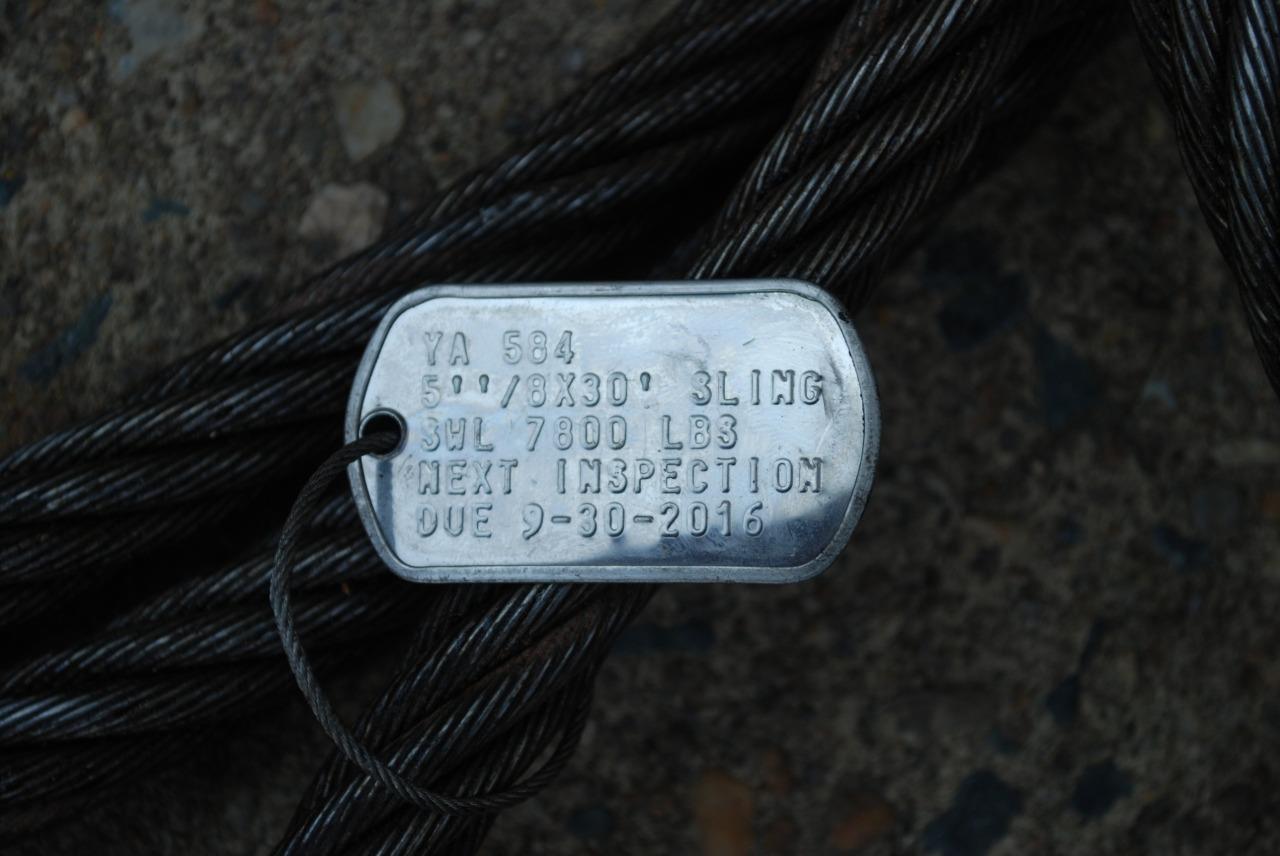 5/8 WIRE ROPE SLING 30 FEET EYE TO EYE SWL 7800 NEW MIL SURPLUS