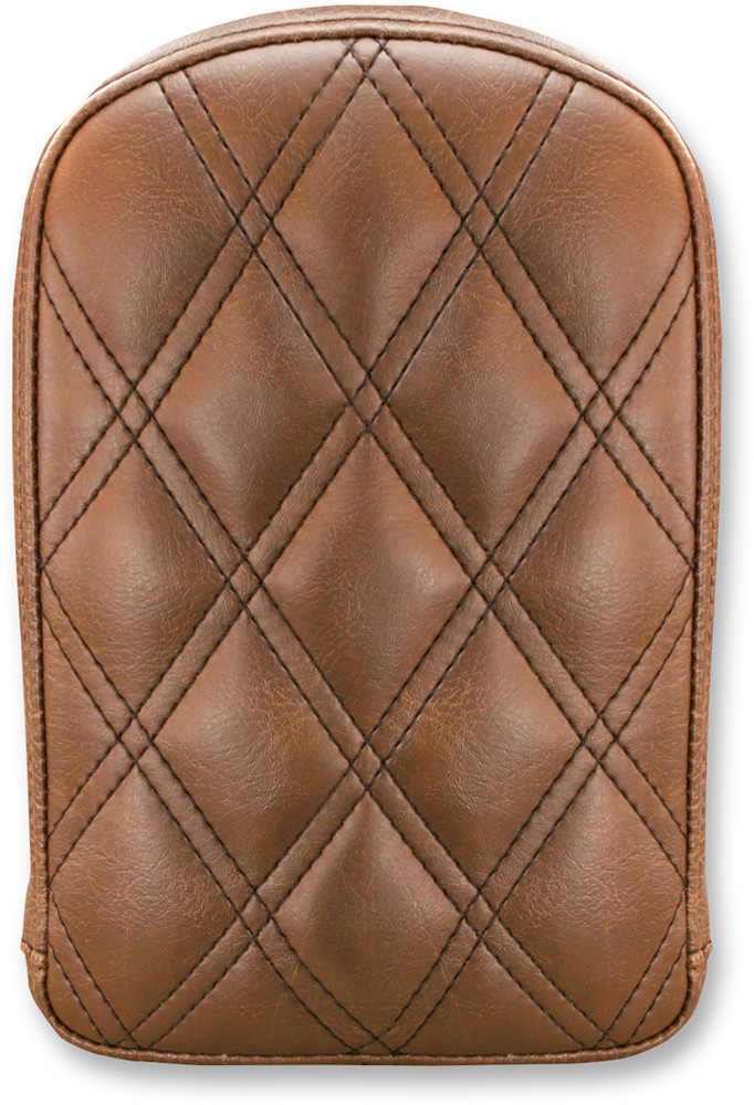 SADDLEMEN Sissy Bar Pad - Lattice Stitched - Brown 041145