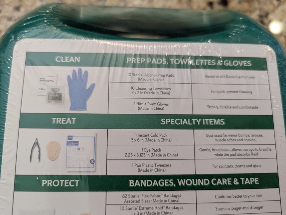 Curad Complete First Aid Kit Clean Treat Protect 175 Items
