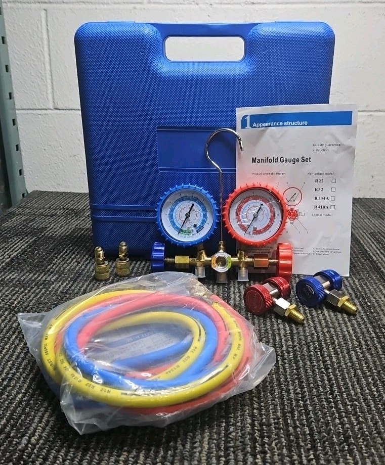 1 Appearance Structure Manifold Guage Set with Hard Case