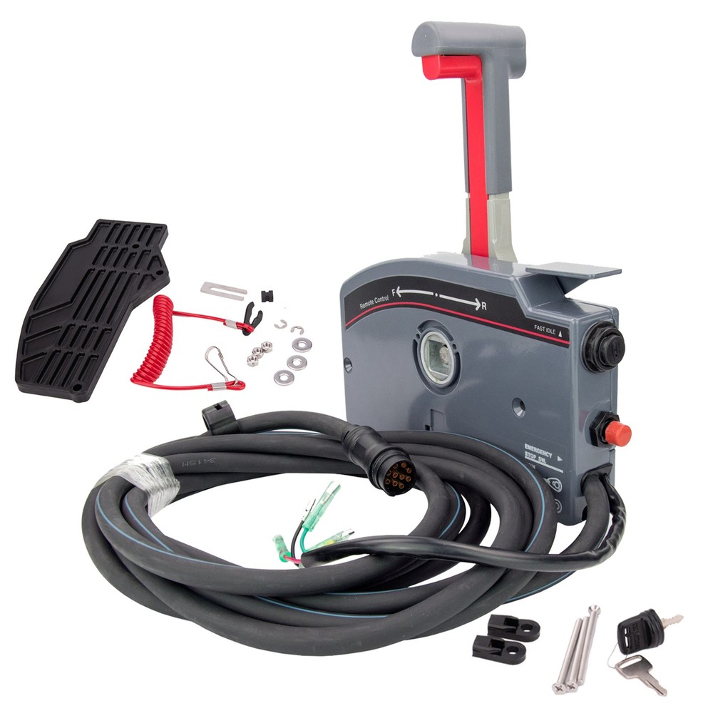 Boat Outboard Remote Control Box for Yamaha 10Pin Cable LEFT Side PUSH Throttle