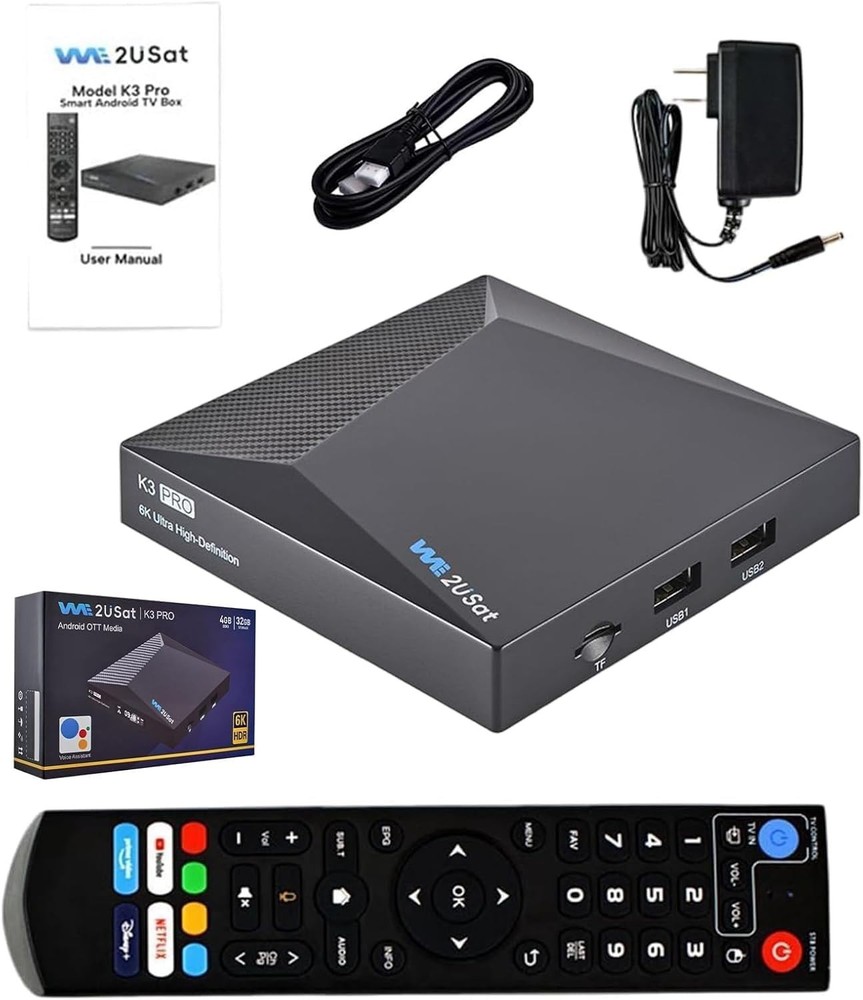 SuperBox/WE2USAT Media Player 20 New Apps 6K Android Smart TV Box  Voice Command