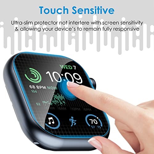 6 Pack TPU Screen Protector Compatible with Apple Watch SE 44mm Transparent