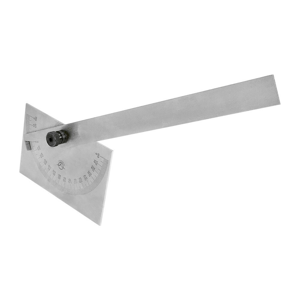 Stainless Steel 180 Degree Square Head Depth Gage Protractor