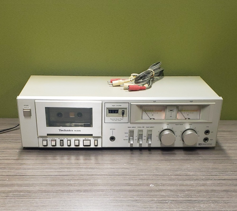 TECHNICS RS-M205 STEREO CASSETTE DECK Tape Player Recorder + Original Box