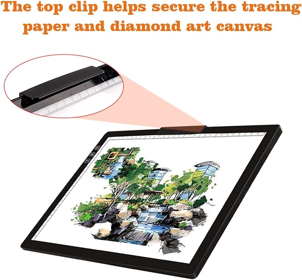 A4 Rechargeable LED Light Pad Tracing Board 6-Level Brightness
