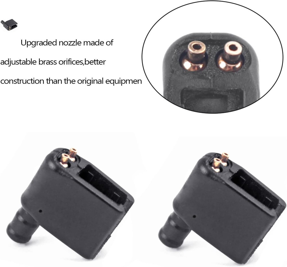 Upgraded 2 Pack Aimable Brass Windshield Washer Wiper Arm Nozzles Compatible wit