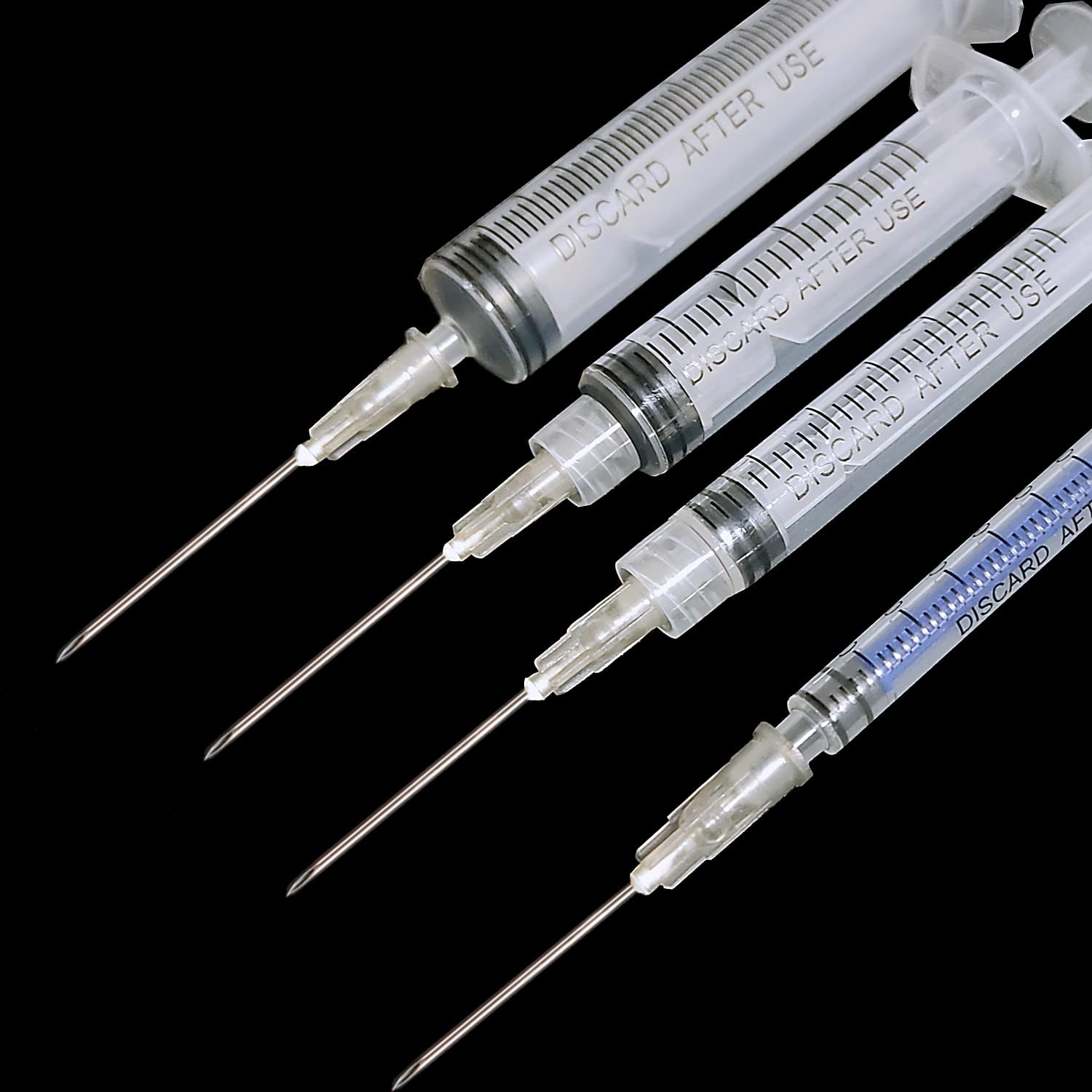 100 Pack 22Ga 1 Inch Sterile Disposable Injection Needle with Cap for