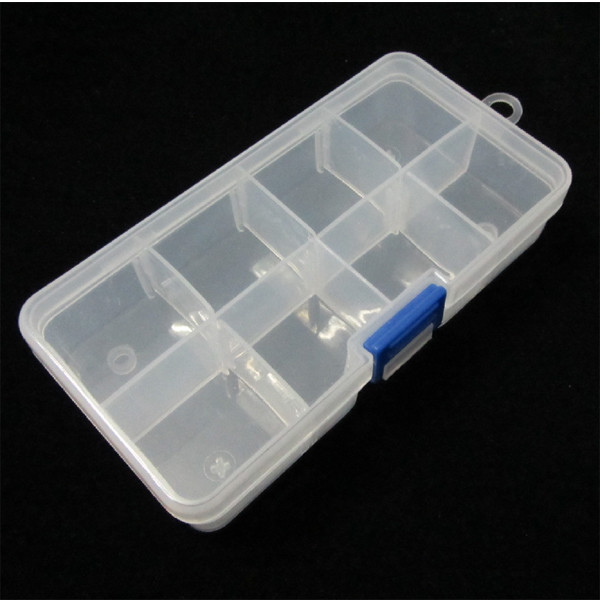 Small Obejects Storage Box White 8 Grids Electronic Component SMD SMT Case F-141