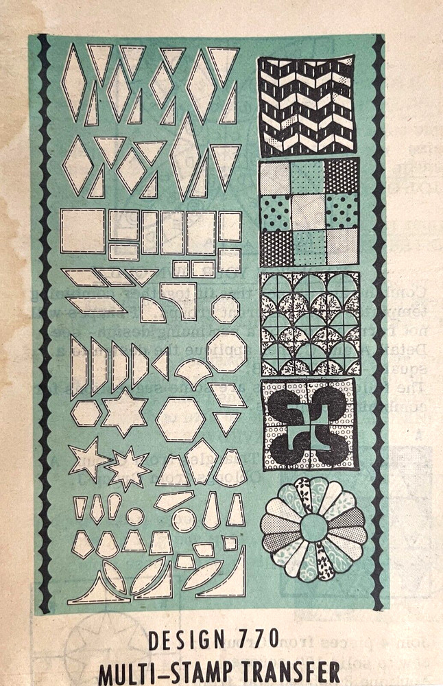 Multi-Stamp Transfer Quilt Templates Pattern 770 UNUSED