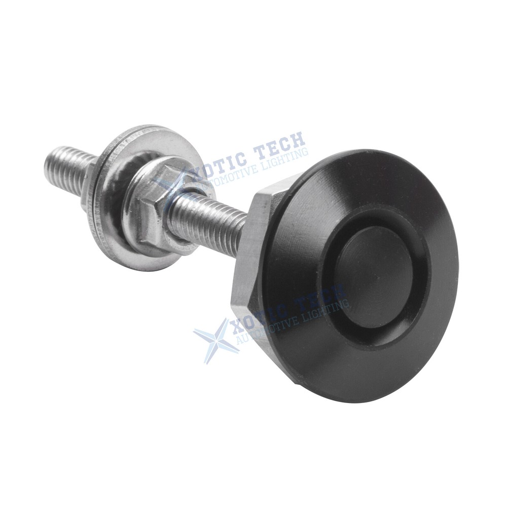4Pcs Universal Black Bumper Push Button Quick Release Latch Fasteners Lock Clip