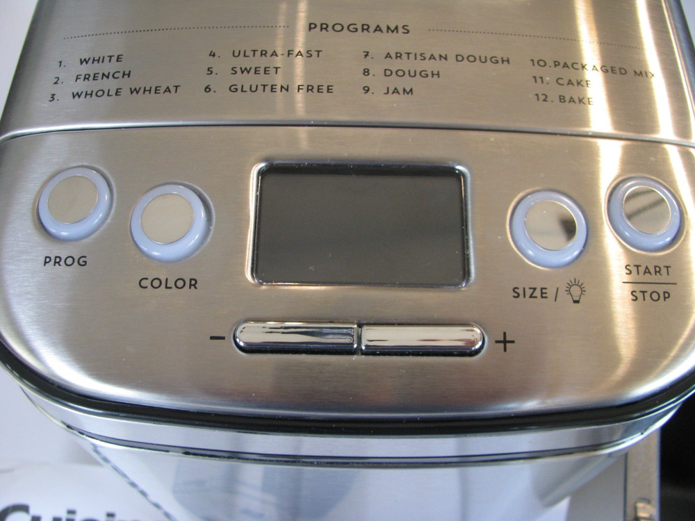 Cuisinart Automatic Bread Maker, Stainless Steel CBK-110C with Printed manual